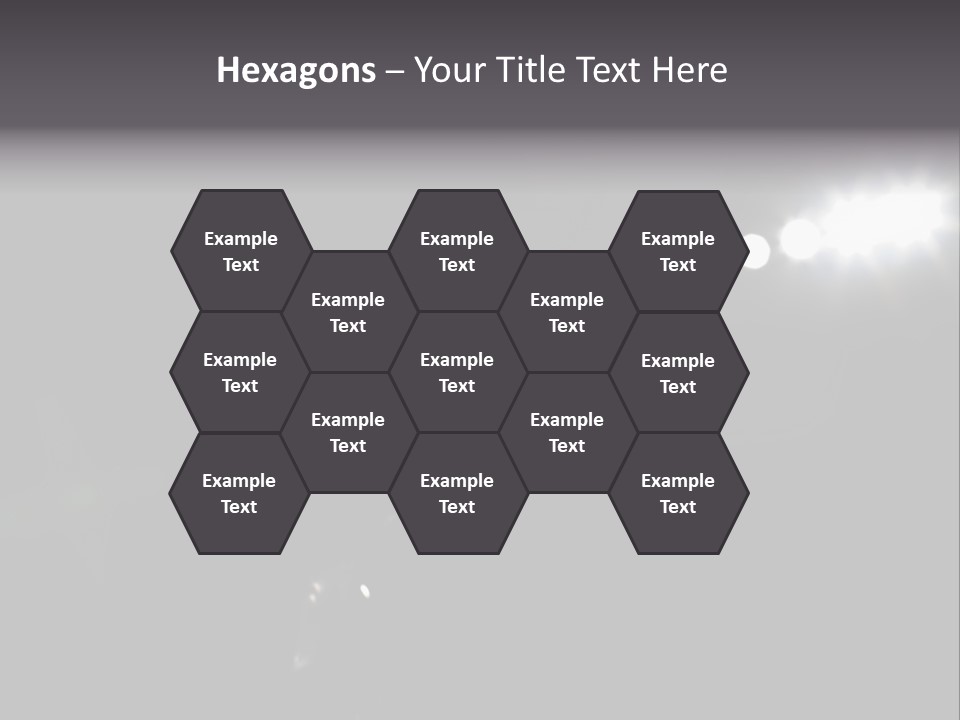 A Microphone In Front Of A Stage With Spotlights PowerPoint Template