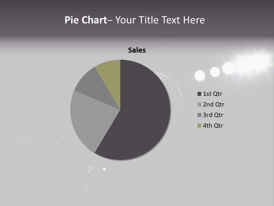 A Microphone In Front Of A Stage With Spotlights PowerPoint Template