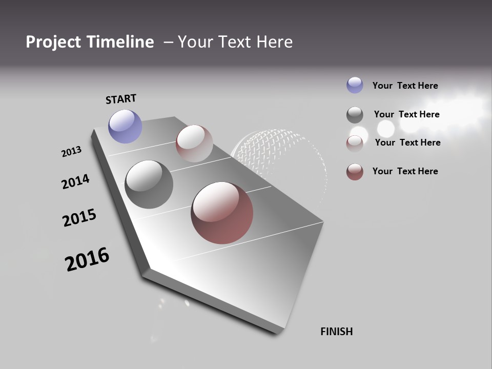 A Microphone In Front Of A Stage With Spotlights PowerPoint Template