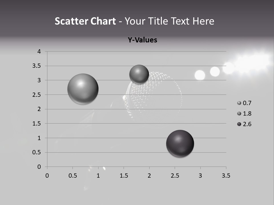 A Microphone In Front Of A Stage With Spotlights PowerPoint Template