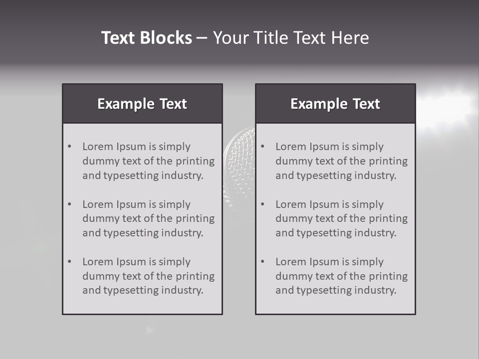 A Microphone In Front Of A Stage With Spotlights PowerPoint Template