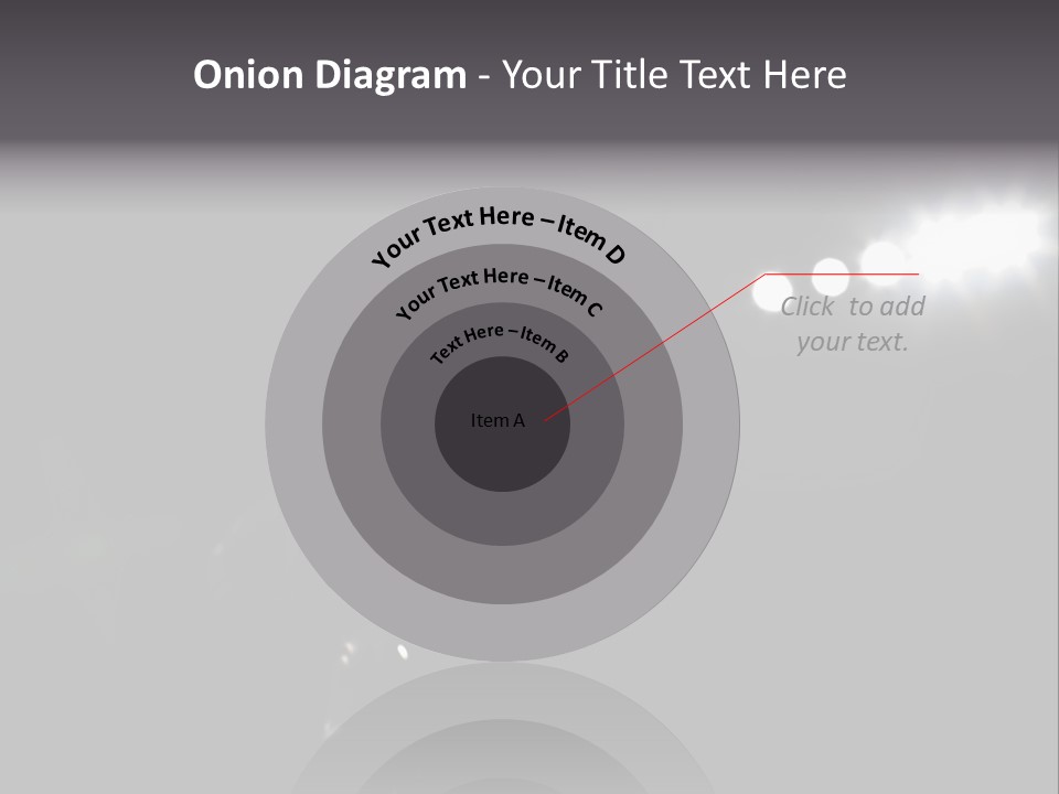 A Microphone In Front Of A Stage With Spotlights PowerPoint Template