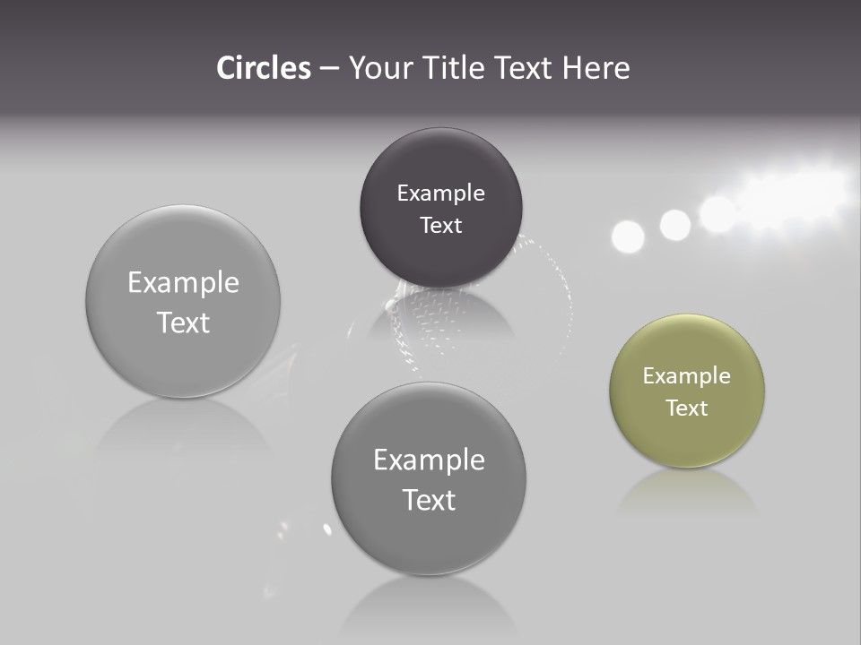 A Microphone In Front Of A Stage With Spotlights PowerPoint Template