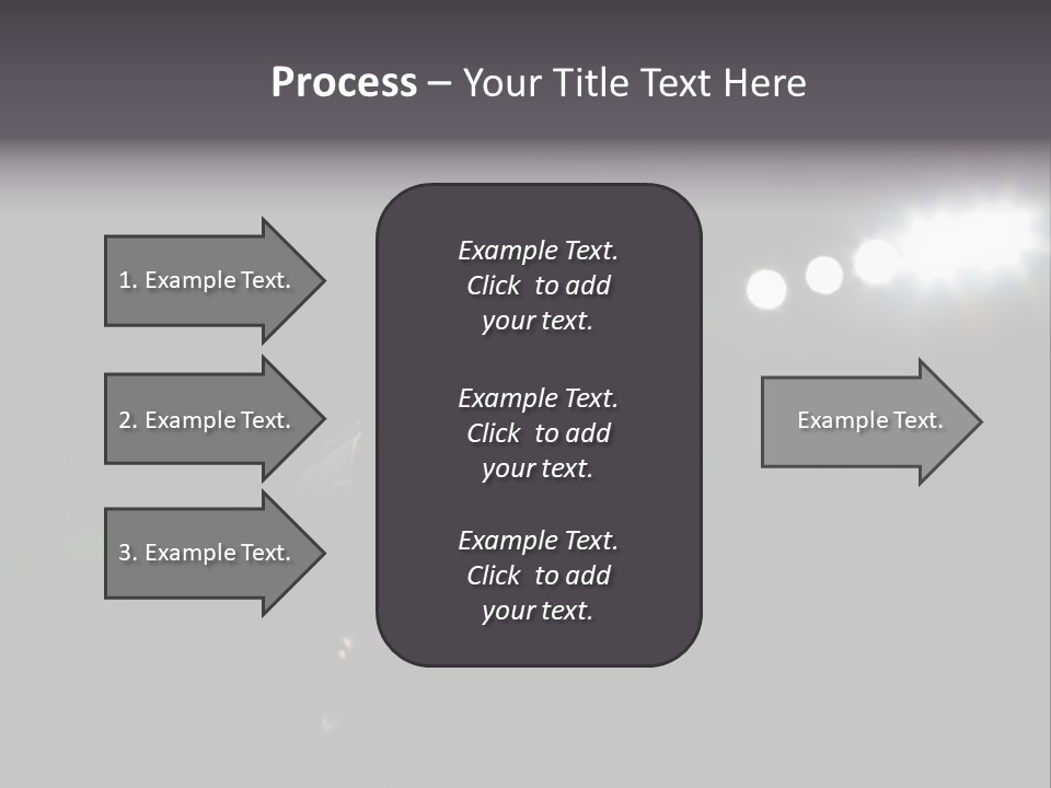 A Microphone In Front Of A Stage With Spotlights PowerPoint Template