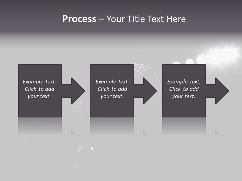 A Microphone In Front Of A Stage With Spotlights PowerPoint Template