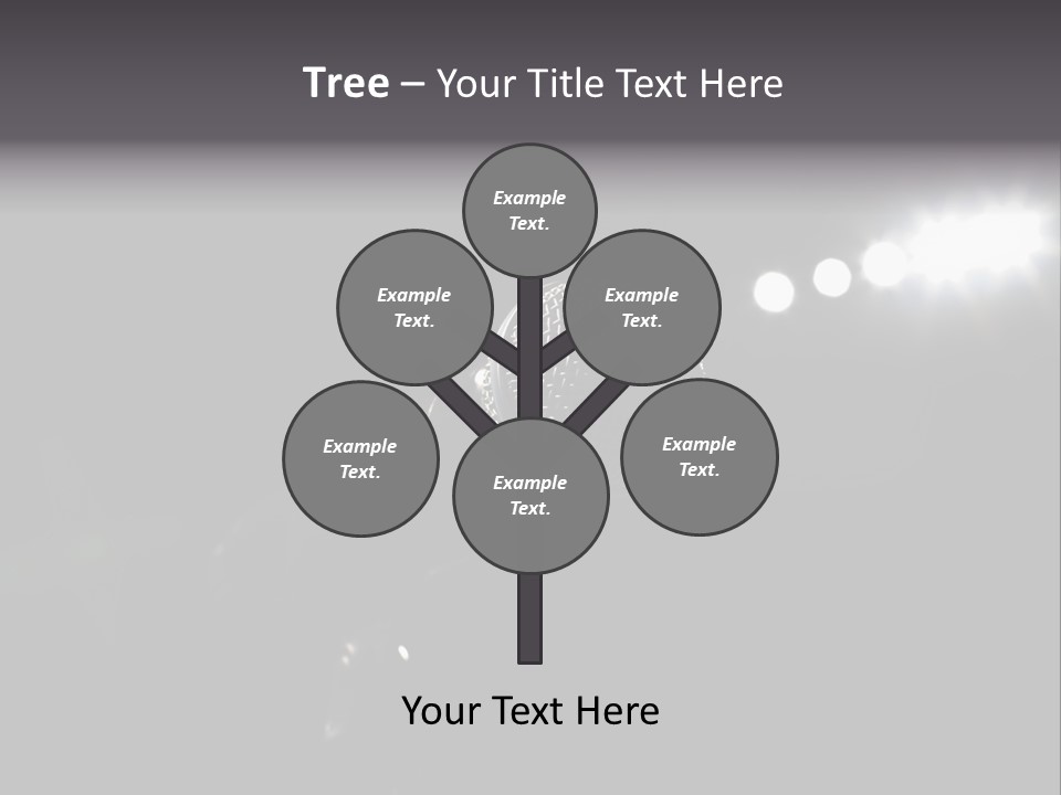 A Microphone In Front Of A Stage With Spotlights PowerPoint Template