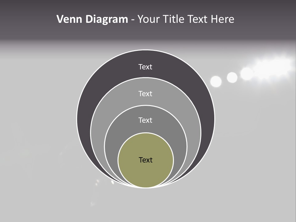 A Microphone In Front Of A Stage With Spotlights PowerPoint Template