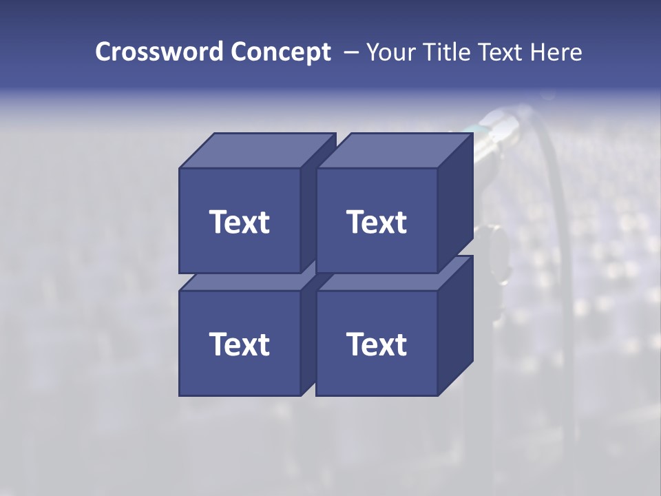 A Microphone In Front Of A Row Of Seats PowerPoint Template