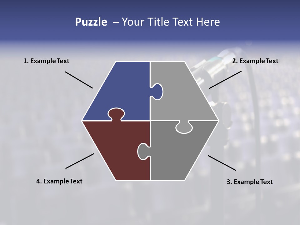 A Microphone In Front Of A Row Of Seats PowerPoint Template