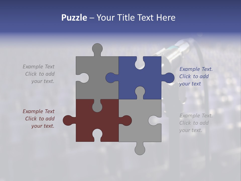 A Microphone In Front Of A Row Of Seats PowerPoint Template