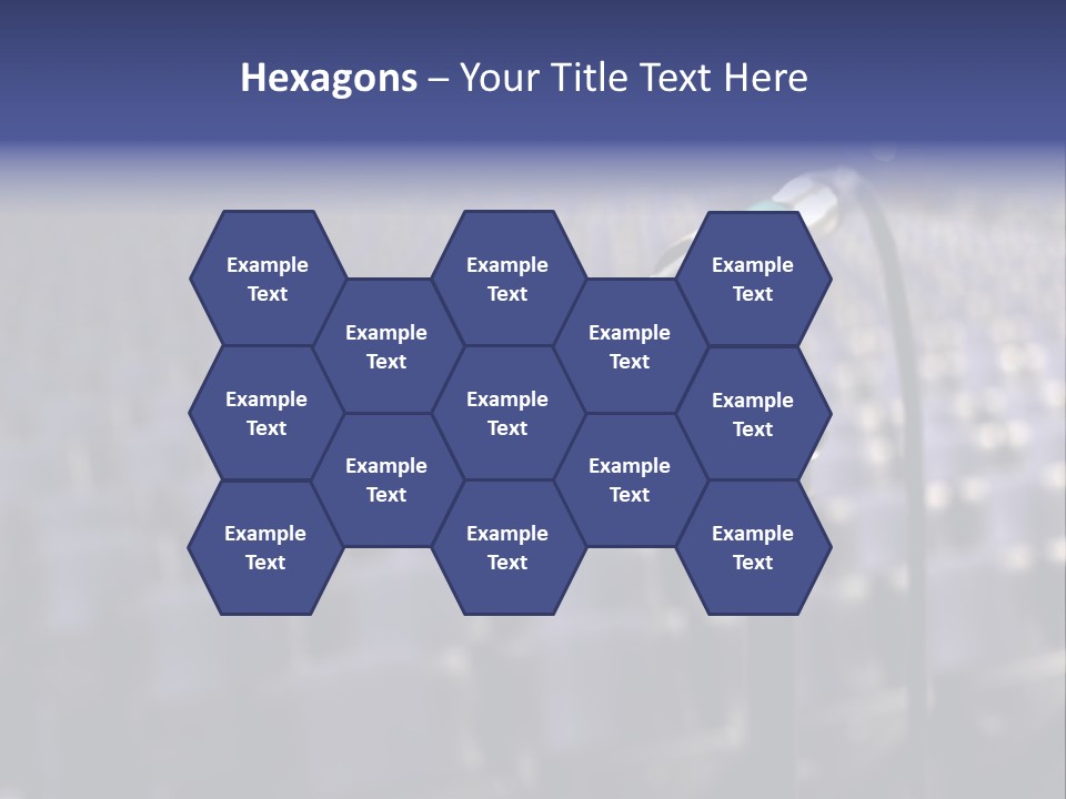 A Microphone In Front Of A Row Of Seats PowerPoint Template