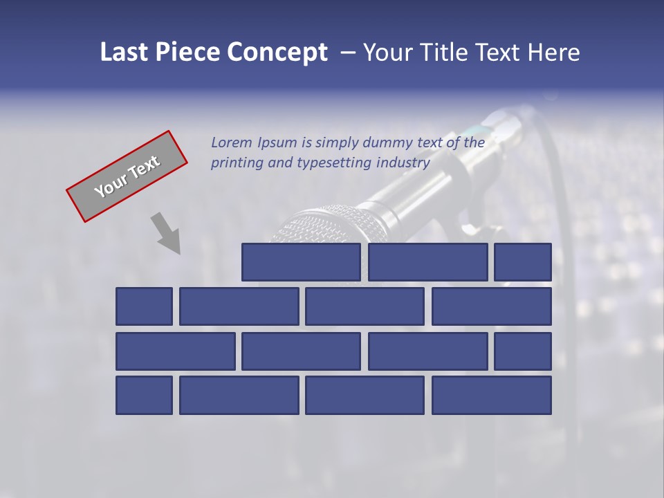 A Microphone In Front Of A Row Of Seats PowerPoint Template