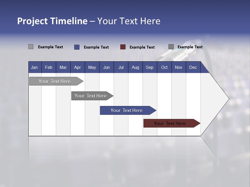 A Microphone In Front Of A Row Of Seats PowerPoint Template