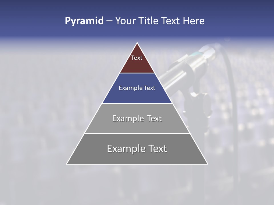 A Microphone In Front Of A Row Of Seats PowerPoint Template