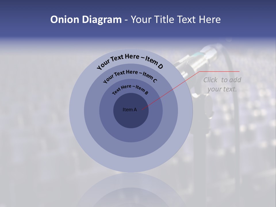A Microphone In Front Of A Row Of Seats PowerPoint Template