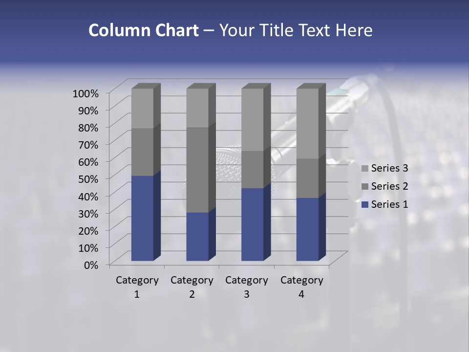 A Microphone In Front Of A Row Of Seats PowerPoint Template