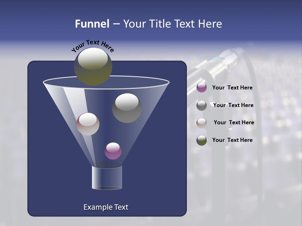 A Microphone In Front Of A Row Of Seats PowerPoint Template