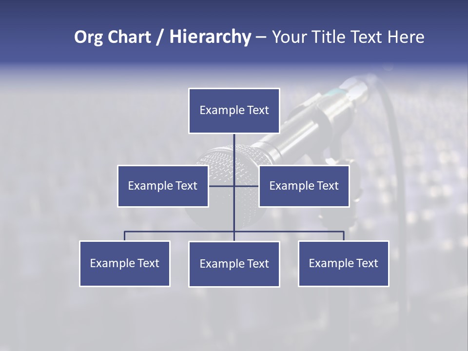 A Microphone In Front Of A Row Of Seats PowerPoint Template