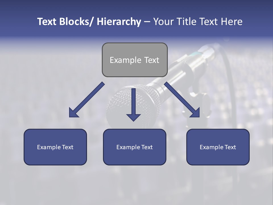 A Microphone In Front Of A Row Of Seats PowerPoint Template