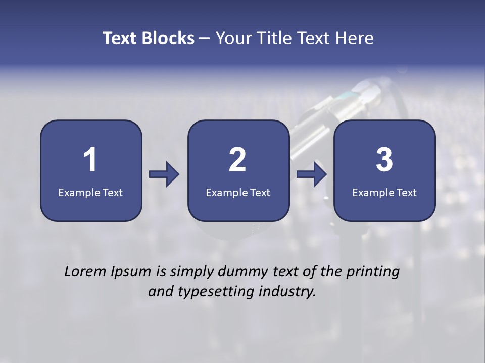 A Microphone In Front Of A Row Of Seats PowerPoint Template