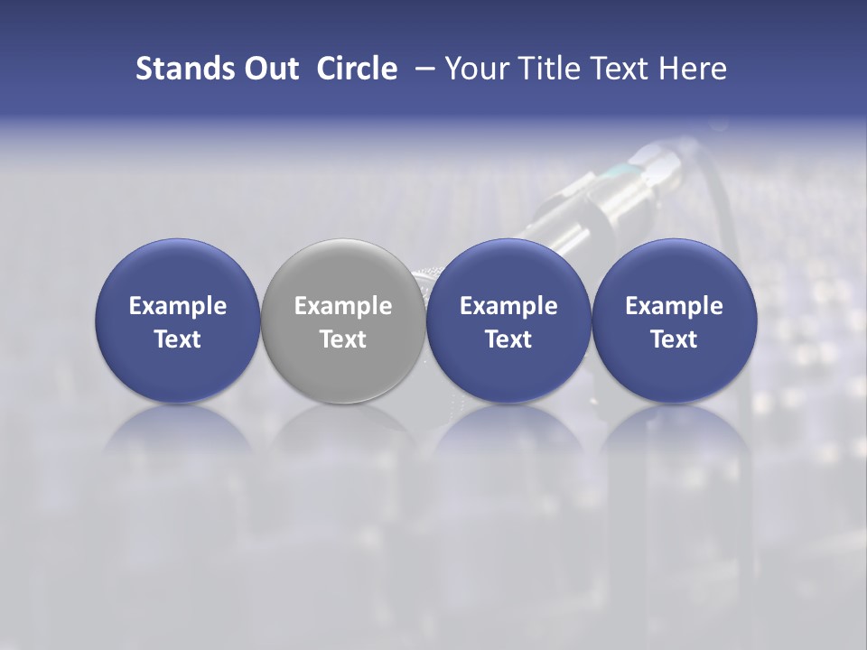 A Microphone In Front Of A Row Of Seats PowerPoint Template