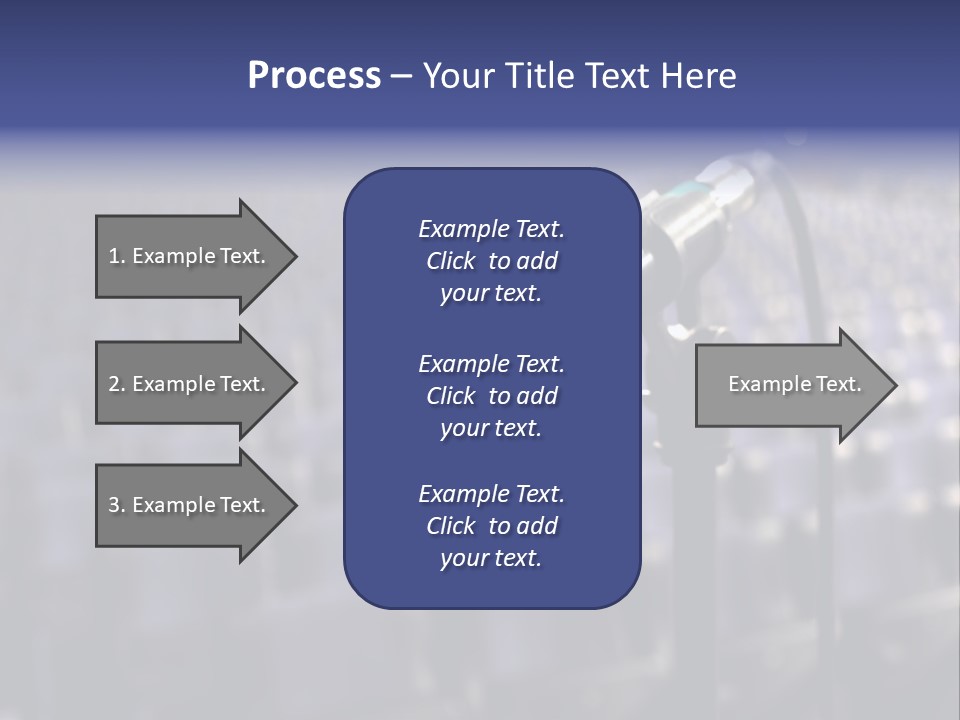 A Microphone In Front Of A Row Of Seats PowerPoint Template