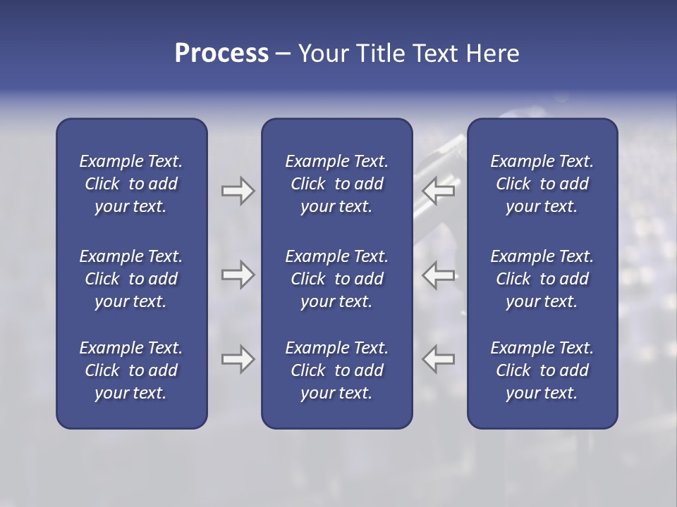 A Microphone In Front Of A Row Of Seats PowerPoint Template