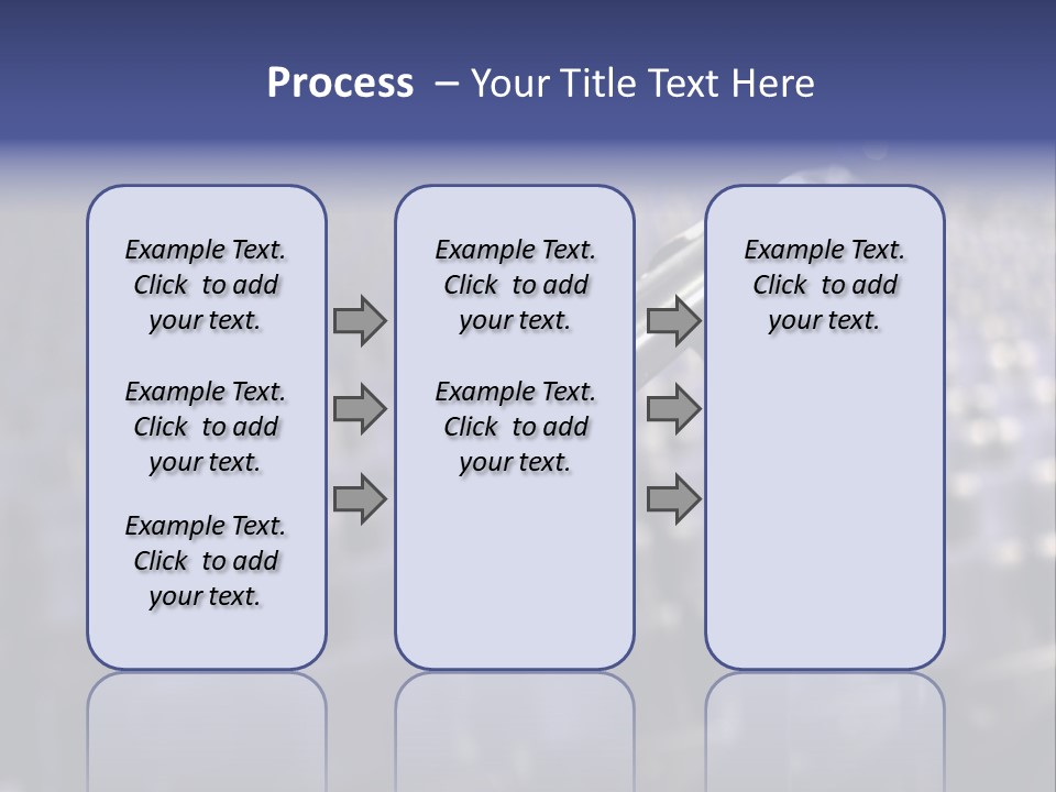 A Microphone In Front Of A Row Of Seats PowerPoint Template