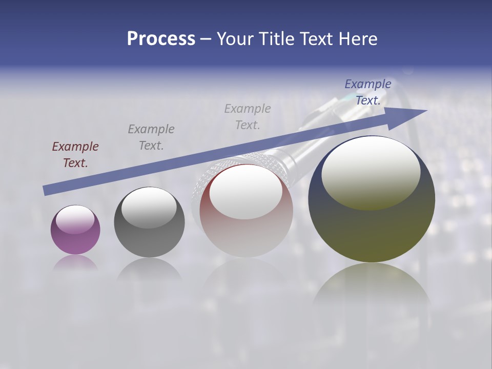 A Microphone In Front Of A Row Of Seats PowerPoint Template