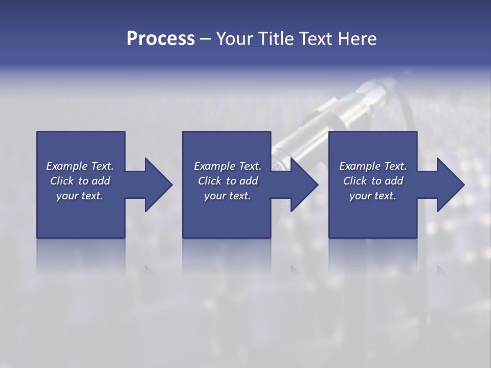 A Microphone In Front Of A Row Of Seats PowerPoint Template