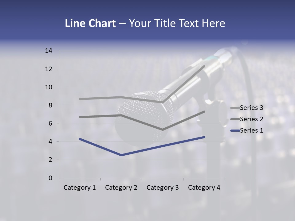A Microphone In Front Of A Row Of Seats PowerPoint Template