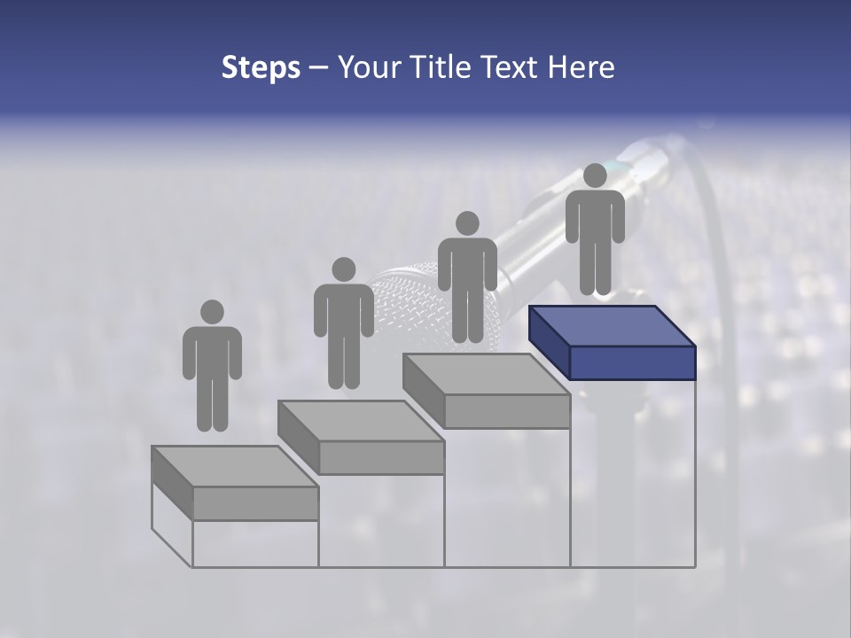 A Microphone In Front Of A Row Of Seats PowerPoint Template