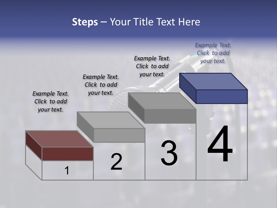 A Microphone In Front Of A Row Of Seats PowerPoint Template