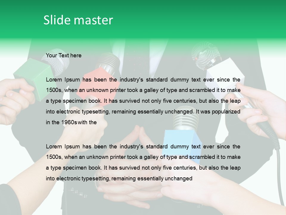 Broadcast Reportage Recording PowerPoint Template