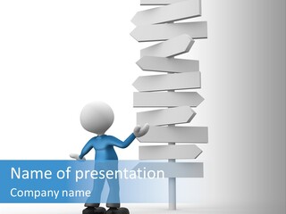 Abstract Puzzled Stand PowerPoint Template