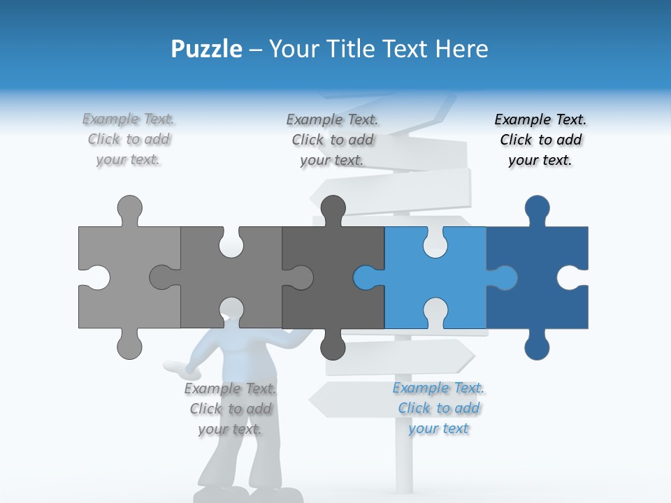 Abstract Puzzled Stand PowerPoint Template