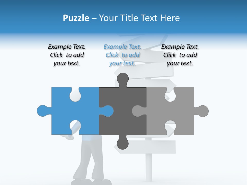 Abstract Puzzled Stand PowerPoint Template