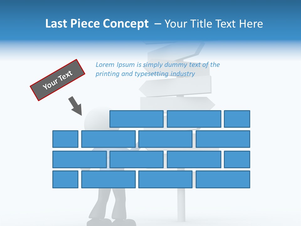 Abstract Puzzled Stand PowerPoint Template