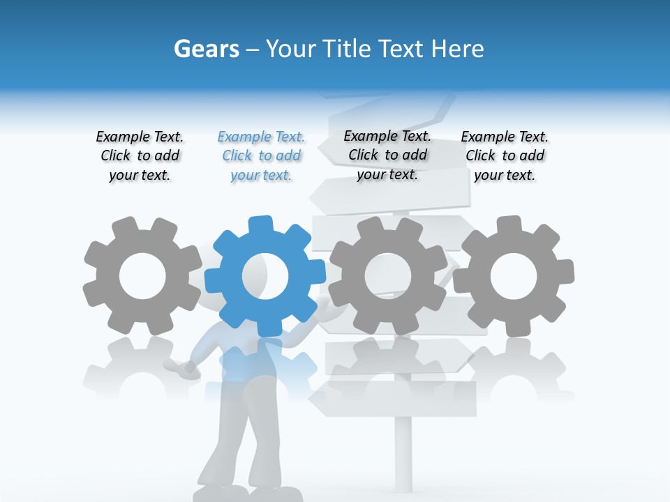 Abstract Puzzled Stand PowerPoint Template