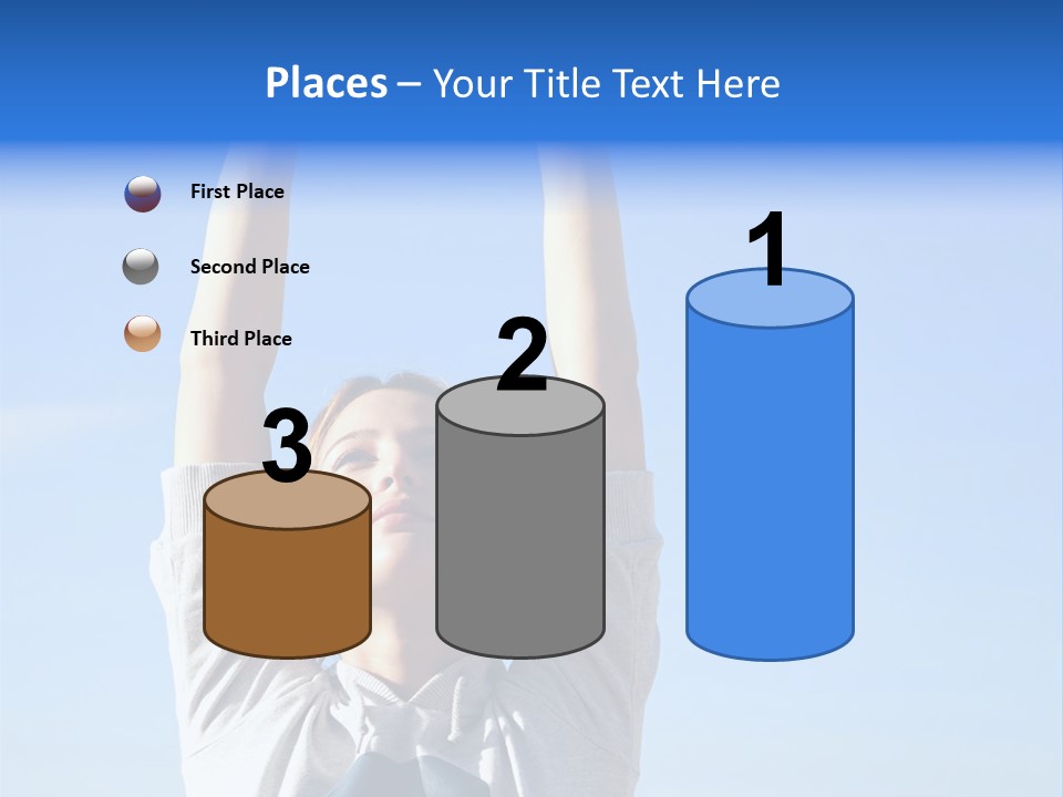 Well Being Training Blue PowerPoint Template