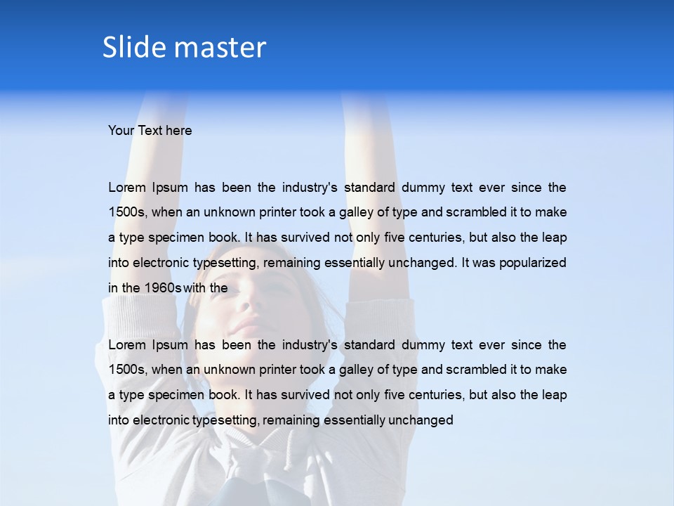 Well Being Training Blue PowerPoint Template