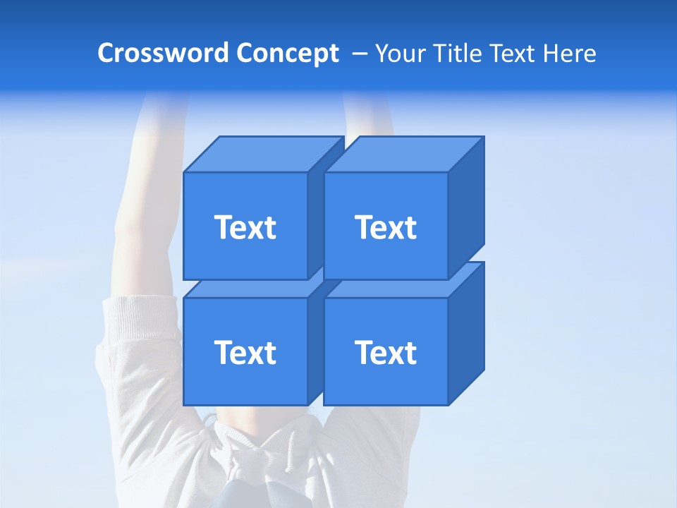 Well Being Training Blue PowerPoint Template
