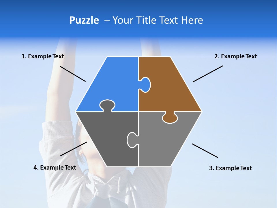 Well Being Training Blue PowerPoint Template