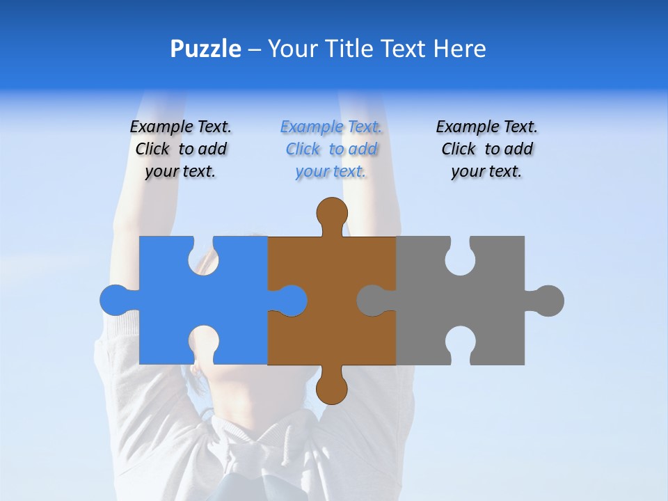 Well Being Training Blue PowerPoint Template