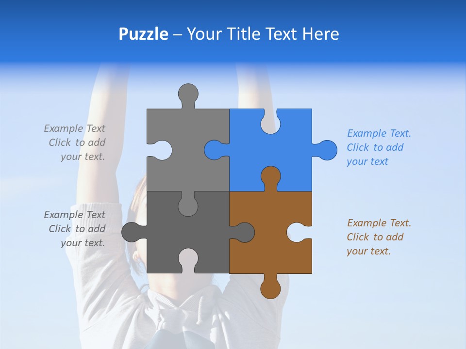 Well Being Training Blue PowerPoint Template