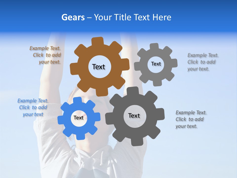 Well Being Training Blue PowerPoint Template