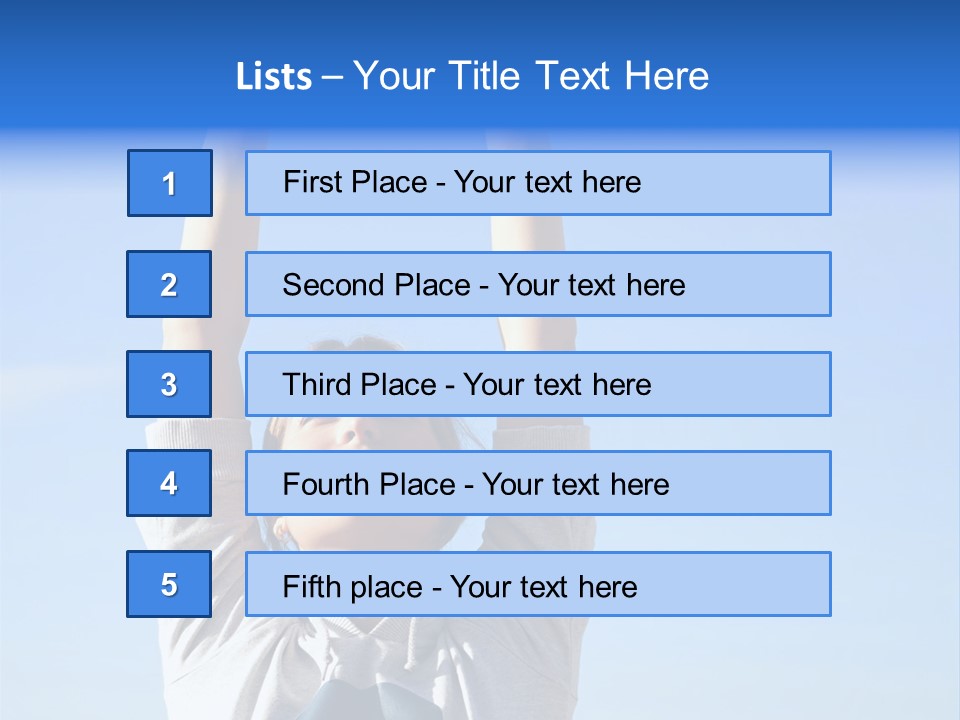 Well Being Training Blue PowerPoint Template