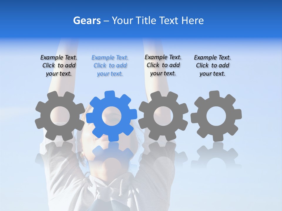 Well Being Training Blue PowerPoint Template