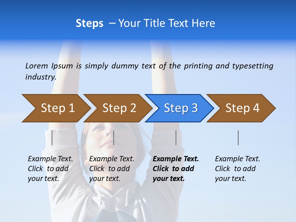 Well Being Training Blue PowerPoint Template