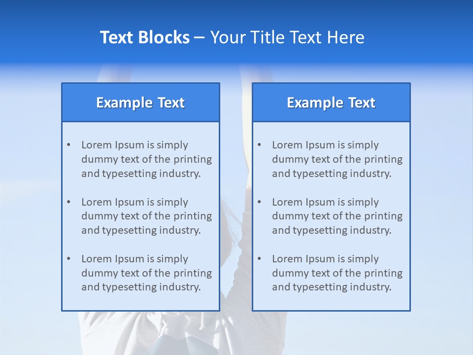 Well Being Training Blue PowerPoint Template